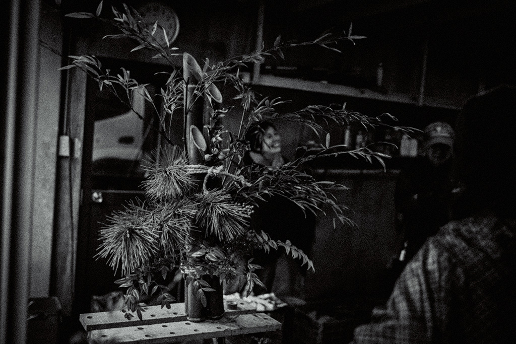 仲間で作った門松